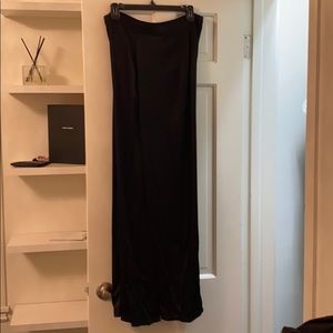 Silky flowy black pants with a slit on the side